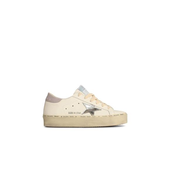 GOLDEN GOOSE Shoes - Golden Goose 'Hi Star' White Leather Sneakers Women